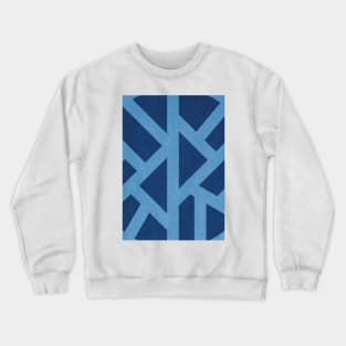 Blue Geometric Design Crewneck Sweatshirt